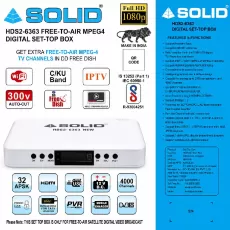 SOLID HDS2-6363 New HD MPEG-4 DVB-S2 Set-Top Box with PVR